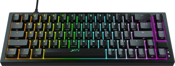 Клавиатура Xtrfy K5 68 keys Kailh Red Hot-swap RGB Black (K5-RGB-CPT-BLACK-R-UKR)