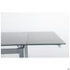 Розкладний стіл AMF Мішель сірий/скло платина (521256)