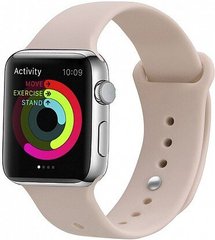 Ремінець UWatch Silicone Strap for Apple Watch 38/40 mm Pink Sand