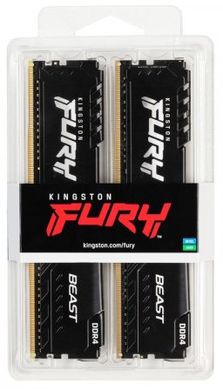 Оперативна пам'ять Kingston FURY 16 GB (2x8GB) DDR4 3200 MHz Beast Black (KF432C16BBK2/16)