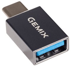 Переходник Gemix GA01 OTG Type-C - USB 3.0 Space Gray