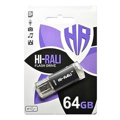 Флешка Hi-Rali USB 64GB Rocket Series Black (HI-64GBVCBK)