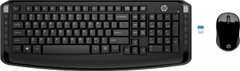 Комплект (клавіатура, мишка) безпровідний HP 300 (3ML04AA) Black