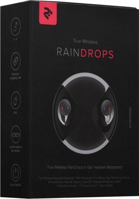 Навушники 2E RainDrops True Wireless Waterproof Mic Black