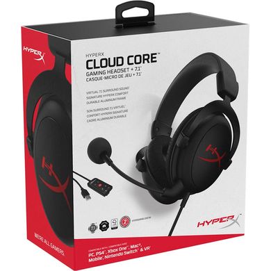 Навушники HyperX Cloud Core + 7.1 Black (HX-HSCC-2-BK)