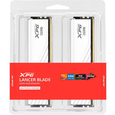 Оперативная память Adata 48 GB (2x24GB) DDR5 6000 MHz XPG Lancer Blade RGB White (AX5U6000C3024G-DTLABRWH)