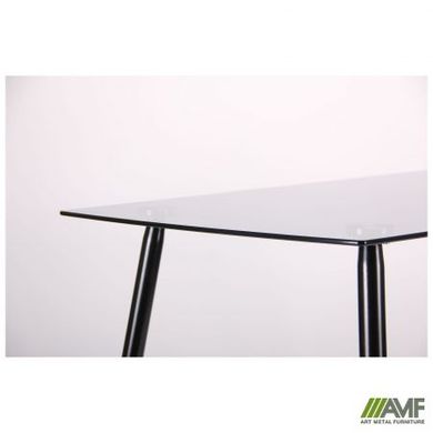 Стол обеденный AMF Умберто черный/стекло тонированное серое (521450)