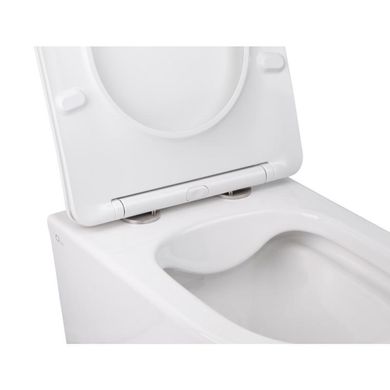 Унітаз підвісний Qtap Swan безободковий з сидінням Slim Soft-close QT16335178W QT16335178W 30128