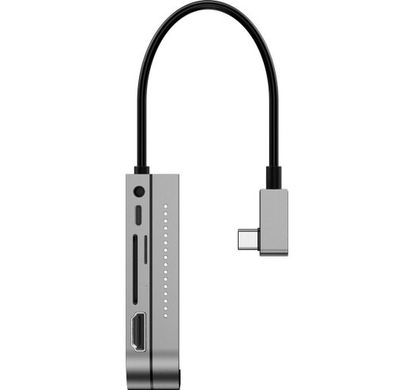 Док-станция Baseus USB3.1 Type-C --> HDMI/USB 3.0x3/TF,SD/Type C PD/3.5mm Темно-серая