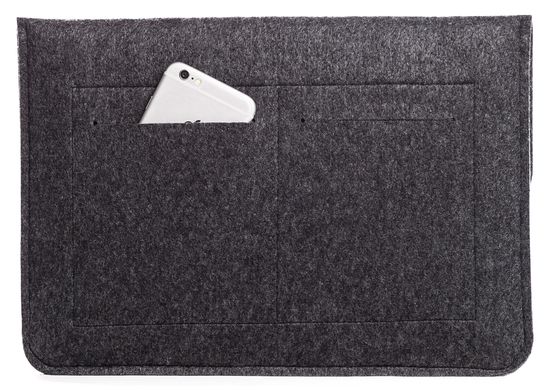 Чохол для ноутбука Gmakin Felt Cover for Macbook 15 black-grey GM05-15