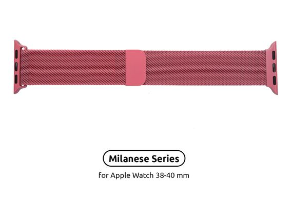 Ремінець Armorstandart Milanese Loop Band для Apple Watch All Series 38/40 mm Raspberry Red (ARM55254)
