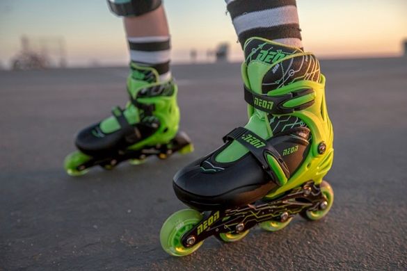 Роликові ковзани Neon Inline Skates зелений розмір 34-37