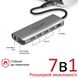 Хаб Promate UniPort-C USB-C PD / HDMI / 4xUSB 3.0 / RJ45 Grey (uniport-c.grey)