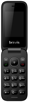 Мобільний телефон Bravis C243 Flip DS Black