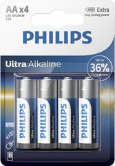 Батарейки Philips Ultra Alkaline AA BLI 4 (LR6E4B/10)