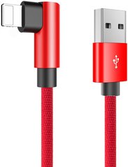 Кабель Rock L-shape Lightning Metal Charge & Sync round Cablee 1,2M Red