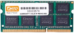 Оперативна пам'ять Dato 4 GB SO-DIMM DDR3 1600 MHz (DT4G3DSDLD16)
