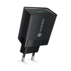 Мережевий зарядний пристрій MakeFuture 1 USB (3A) Quick Charge Black