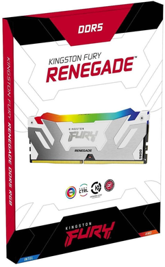 Оперативная память Kingston FURY DDR5 32GB (2x16GB) 6800Mhz Renegade RGB White (KF568C36RWAK2-32)