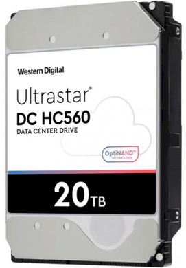 Внутрішній жорсткий диск WD Ultrastar DC HC560 20 TB (0F38755, WUH722020ALE6L4)