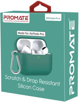 Чехол Promate Silicase-Pro для Apple AirPods Pro Green (silicase-pro.green)