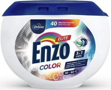 Капсули для прання кольорових речей Deluxe Enzo Elite Color 3в1 40 штук