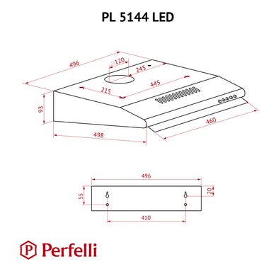 Витяжка Perfelli PL 5144 BR LED