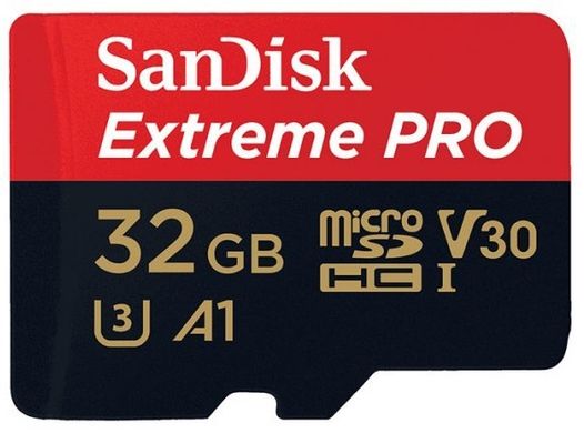 Карта пам'яті SanDisk microSDHC 32GB Extreme Pro A1 C10 V30 U3 (SDSQXCG-032G-GN6MA)
