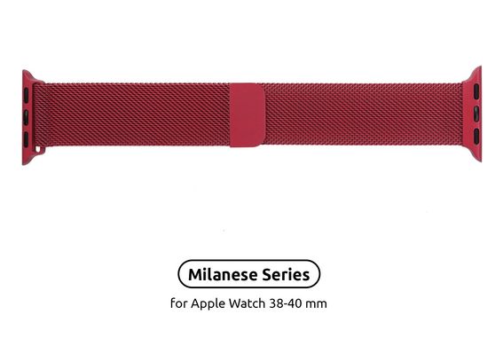 Ремінець Armorstandart Milanese Loop Band для Apple Watch All Series 38/40 mm Wine Red (ARM55256)