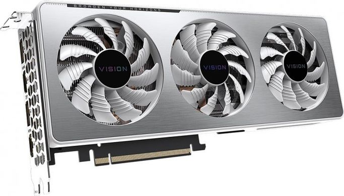 Відеокарта Gigabyte PCI-Ex GeForce RTX 3060 Vision OC 12G 12 GB GDDR6 (192 bit) (15000) (2 х HDMI, 2 x DisplayPort) LHR (GV-N3060VISION OC-12GD v2.0)