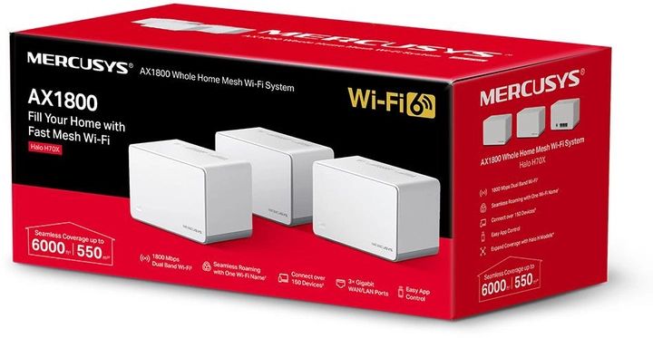 Wi-Fi роутер Mercusys Halo H70X(3-pack)