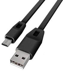 Кабель Drobak USB 2.0 - Micro USB 1м 1.2A LED (Black)