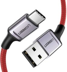 Кабель UGREEN US505 USB 2.0 to Type-C 6A Aluminium Alloy Cable 1m Red (20527)