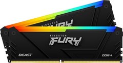 Оперативная память Kingston FURY 32GB (2x16GB) DDR4 3200MHz Beast RGB (KF432C16BB12AK2/32)