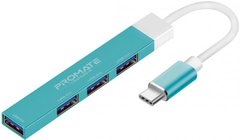 USB Хаб Promate litehub-4.blue