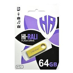 Флешка Hi-Rali USB 64GB Shuttle Series Gold (HI-64GBSHGD)