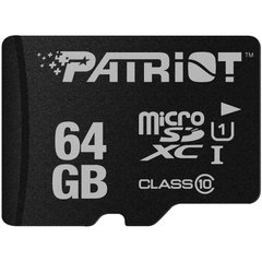 Карта пам'яті MicroSDHC 64GB UHS-I Class 10 Patriot LX (PSF64GMDC10)