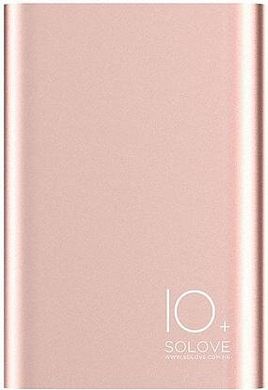 Универсальная мобильная батарея Solove A9s Portable Metallic Power Bank 10000mAh Rose gold