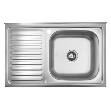Кухонна мийка накладна Kroner KRP Satin - 5080R (0,8 мм)