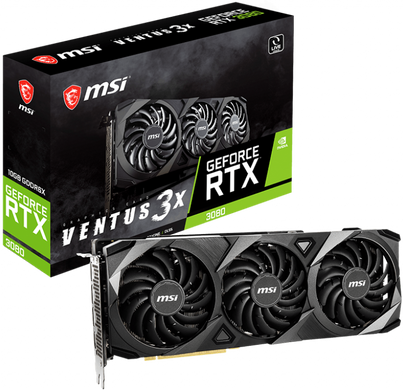 Видеокарта MSI GeForce RTX 3080 VENTUS 3X 10G LHR
