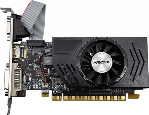 Видеокарта Arktek PCI-Ex GeForce GT 730 LP 1GB DDR3 (128bit) (902/1333) (VGA, DVI, HDMI) (AKN730D3S1GL1)