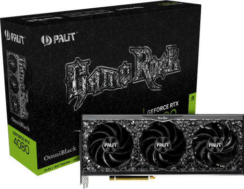 Відеокарта Palit GeForce RTX 4080 GameRock OmniBlack (NED4080019T2-1030Q)