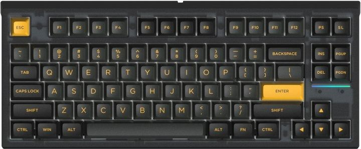 Клавіатура FL Esports FL750 SAM Polar Night Black Kailh MX Cool Mint WL Three-Mode (FL750SAM-4912)