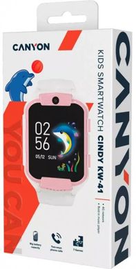 Детские смарт-часы Canyon Cindy KW-41 White Pink (CNE-KW41WP)
