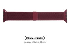 Ремешок Armorstandart Milanese Loop Band для Apple Watch All Series 42/44 mm Burgundy (ARM55263)