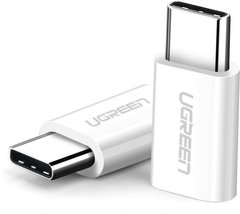 Адаптер UGREEN US157 USB Type-C to microUSB OTG Adapter White (30154)