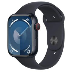 Apple Watch Series 9 GPS + Cellular 45mm Midnight Aluminum Case with Midnight Sport Band - M/L (MRMD3)
