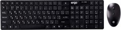 Комплект (клавиатура, мышь) Ergo KM-110 WL Black