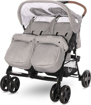 Детская коляска для двойни Lorelli TWIN Steel Grey