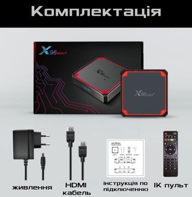 Медіаплеєр X96 Mini+ Android TV (S905w4/2GB/16GB)